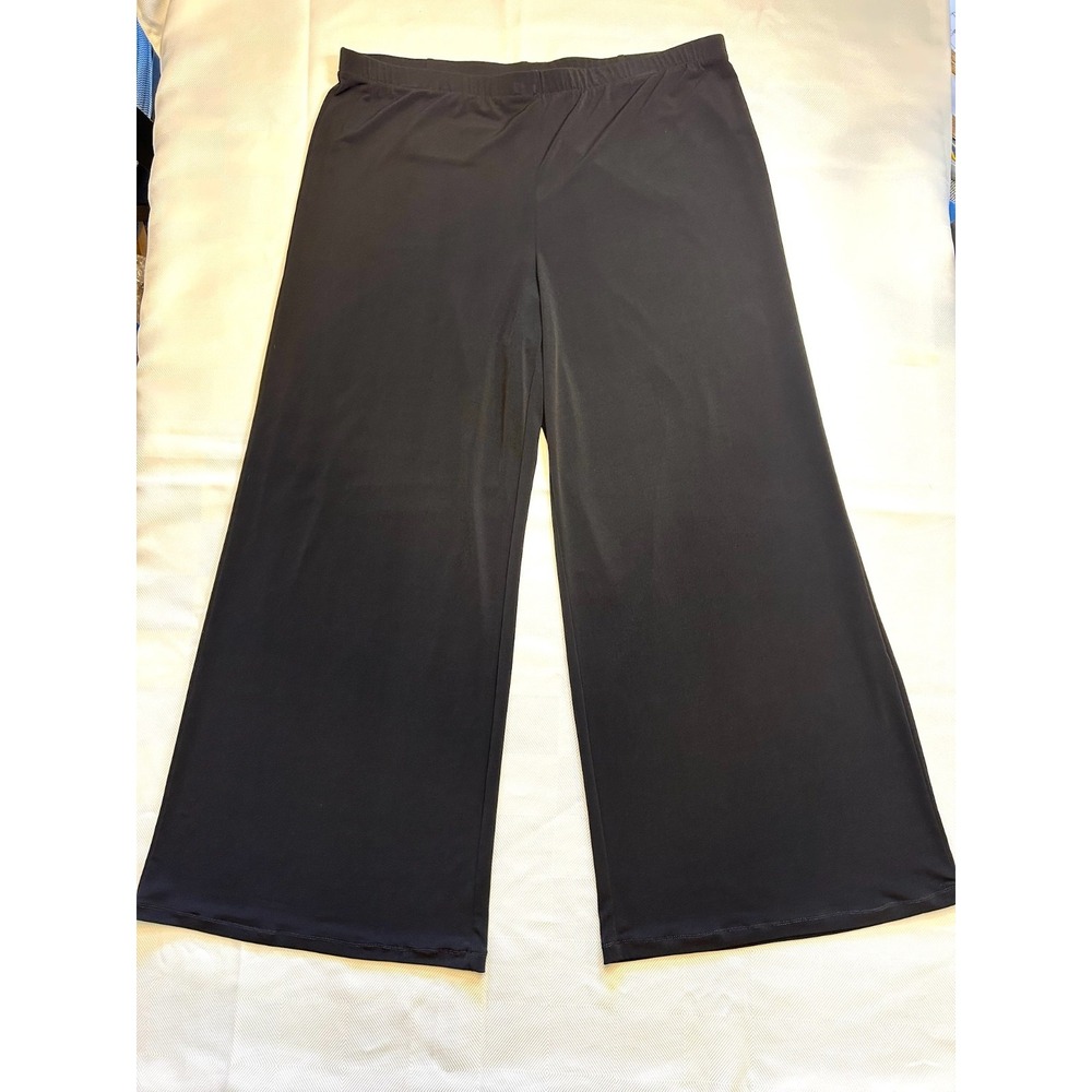 Ruby Rd. Slinky Stretchy Black Pull on Pants L - NWT